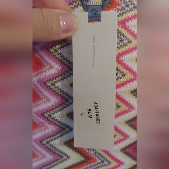 Mod-o-doc Chevron Print Maxi Skirt Sz L - Picture 9 of 9